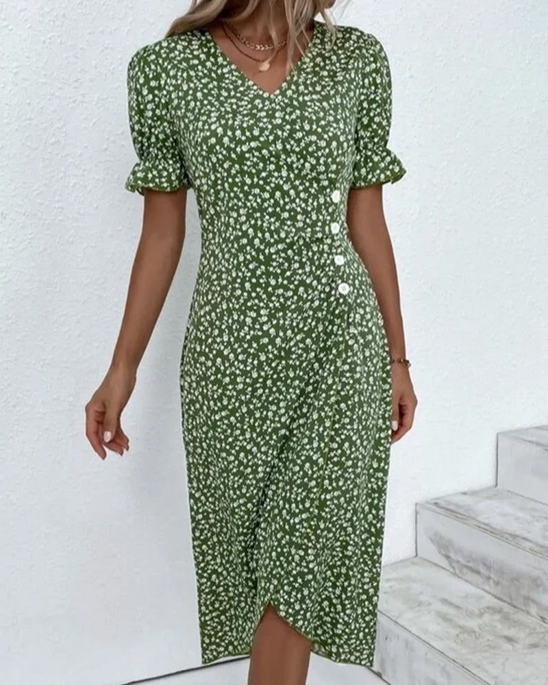 EVIE – ELEGANTES BLÜMCHENMUSTER KLEID