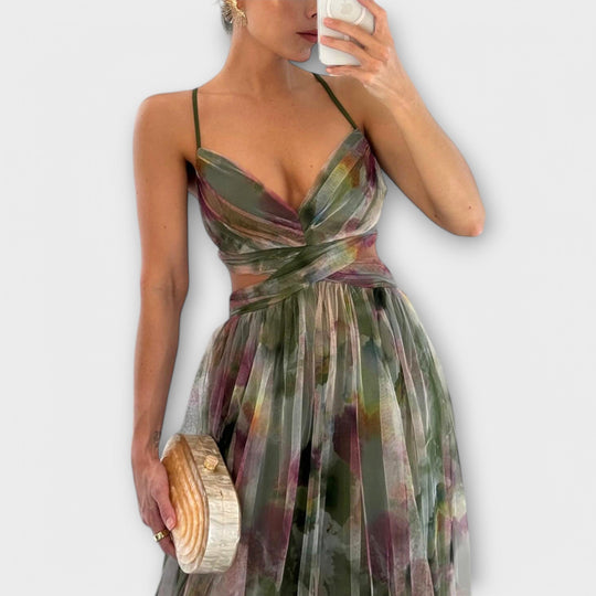 Annai Mesh Maxikleid - Elegant und Figurbetonend