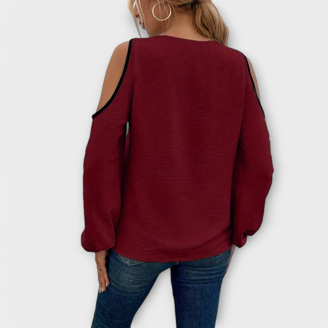 Bluse mit rechteckigem Ausschnitt