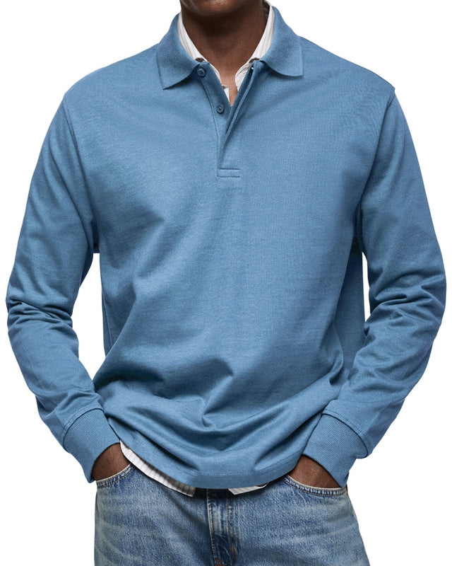 HERRREN CASUAL LANGARM POLOSHIRT – LEICHT ATEMBAR VIELFÄLTIGE FARBAUSWAHL