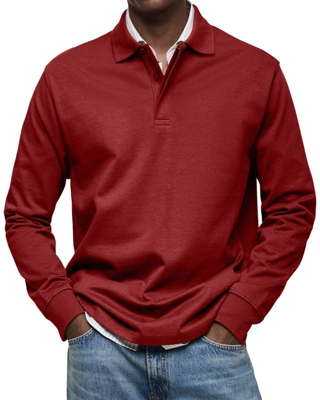 HERRREN CASUAL LANGARM POLOSHIRT – LEICHT ATEMBAR VIELFÄLTIGE FARBAUSWAHL