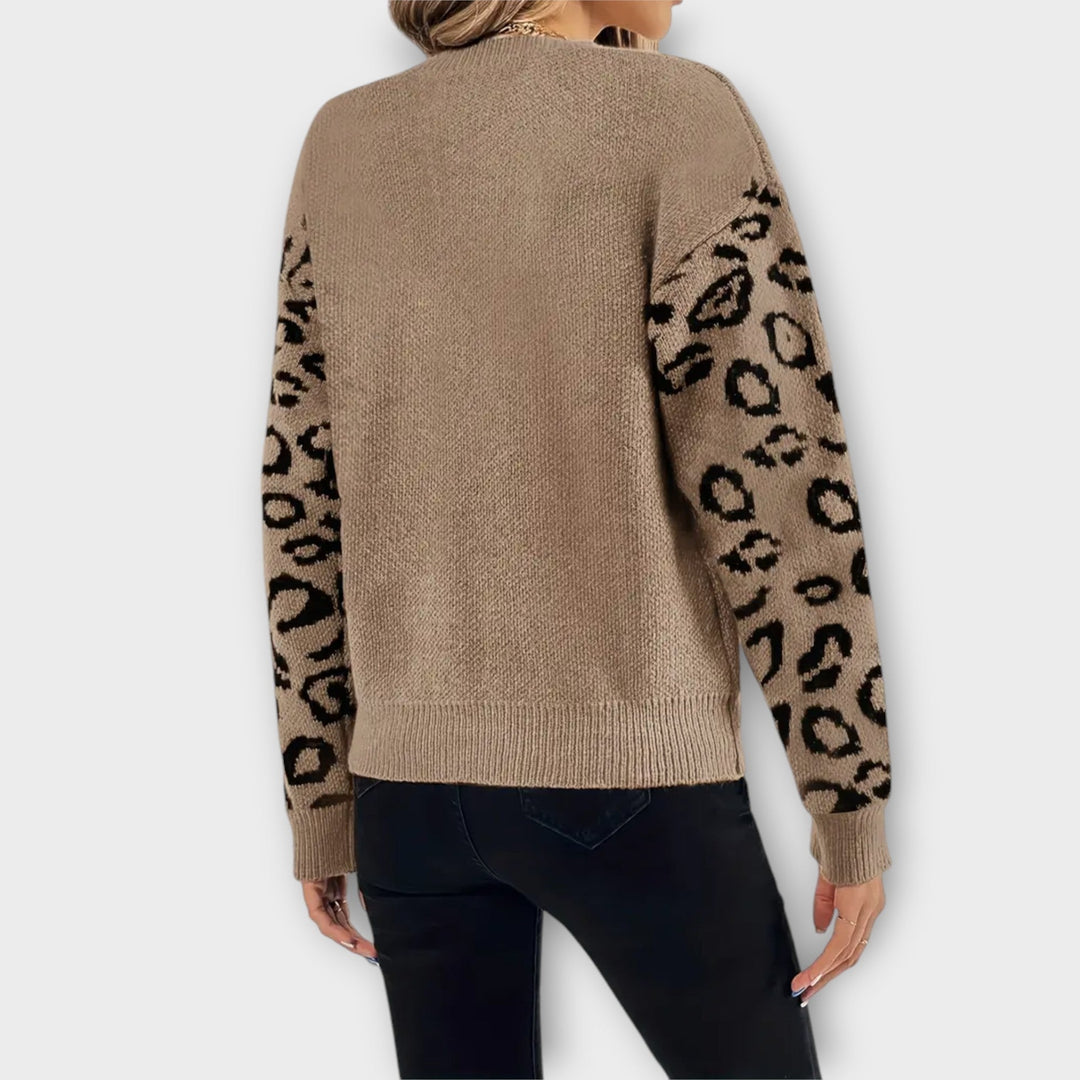 Lässiger Pullover mit Löwen-Design