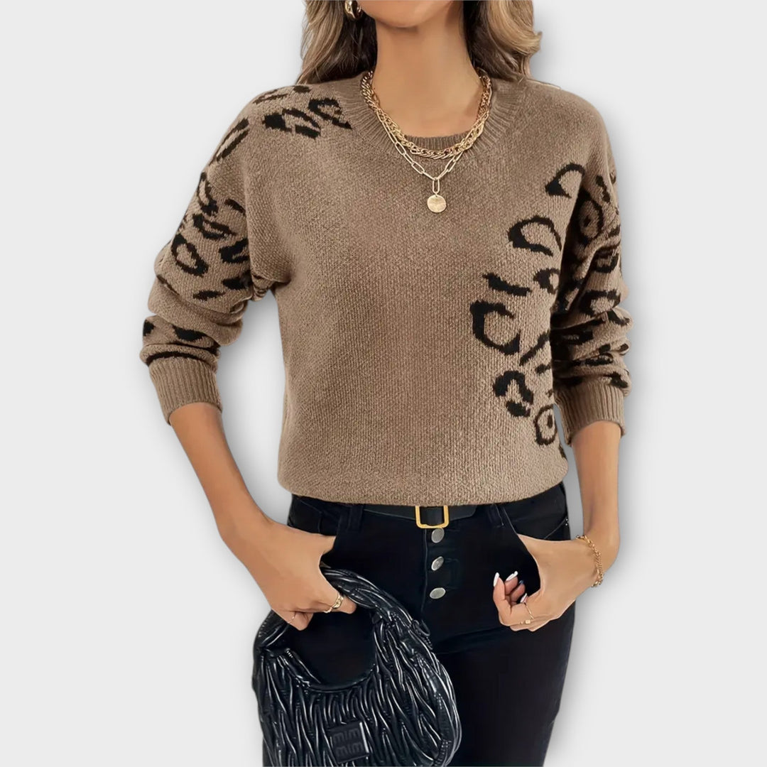 Lässiger Pullover mit Löwen-Design