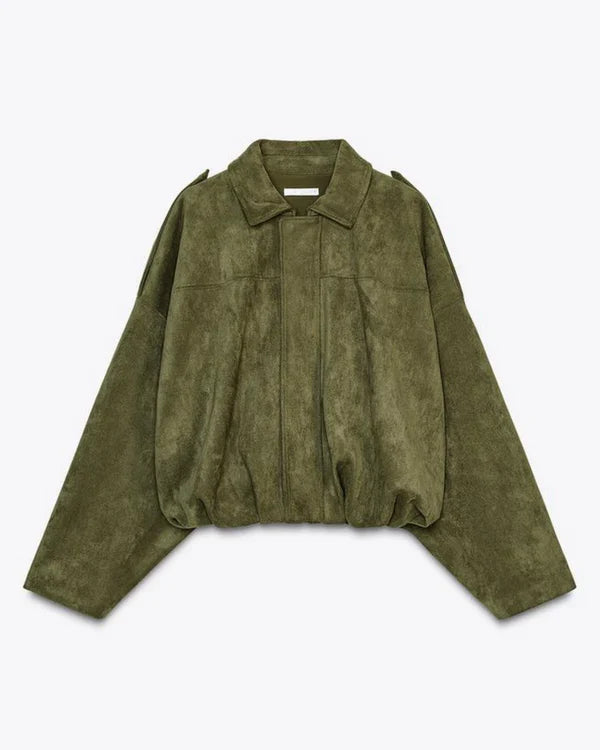 LUMIÈRE | FAUX SUÈDE BOMBERJACKE