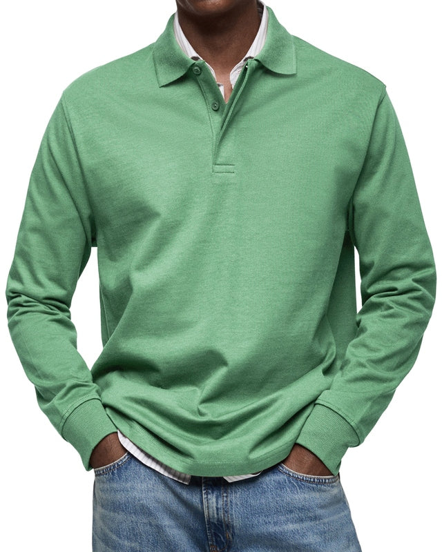 HERRREN CASUAL LANGARM POLOSHIRT – LEICHT ATEMBAR VIELFÄLTIGE FARBAUSWAHL
