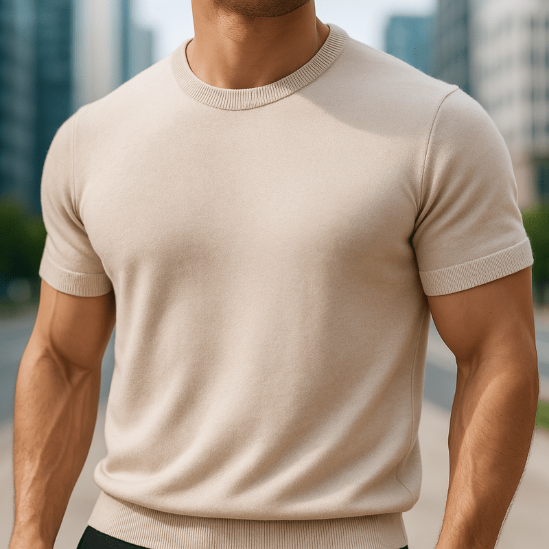 HERRREN LEICHTGEWICHT KASCHMIR T-SHIRT – ULTRA WEICHES TRAGEGEFÜHL