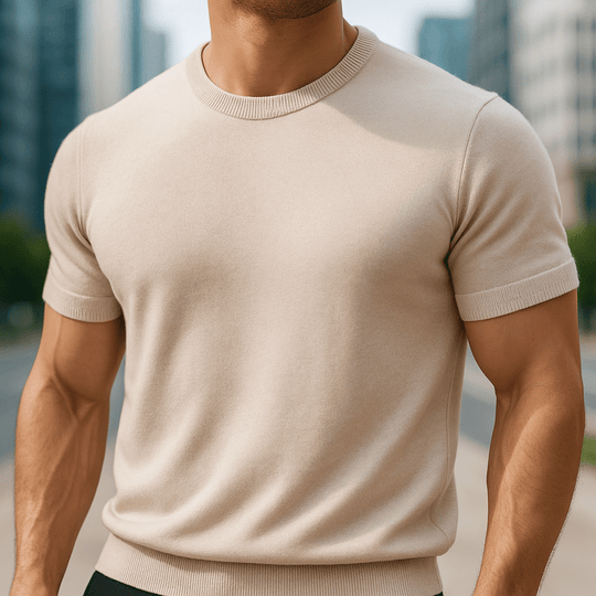 HERRREN LEICHTGEWICHT KASCHMIR T-SHIRT – ULTRA WEICHES TRAGEGEFÜHL
