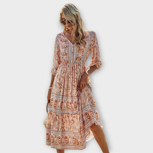 Xandra - Elegantes Kleid mit Blumenmuster