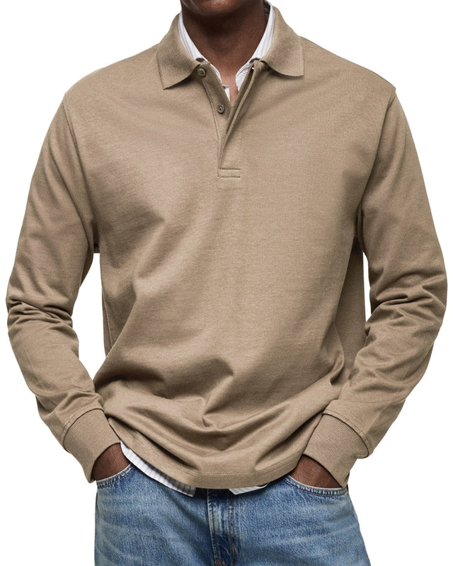 HERRREN CASUAL LANGARM POLOSHIRT – LEICHT ATEMBAR VIELFÄLTIGE FARBAUSWAHL
