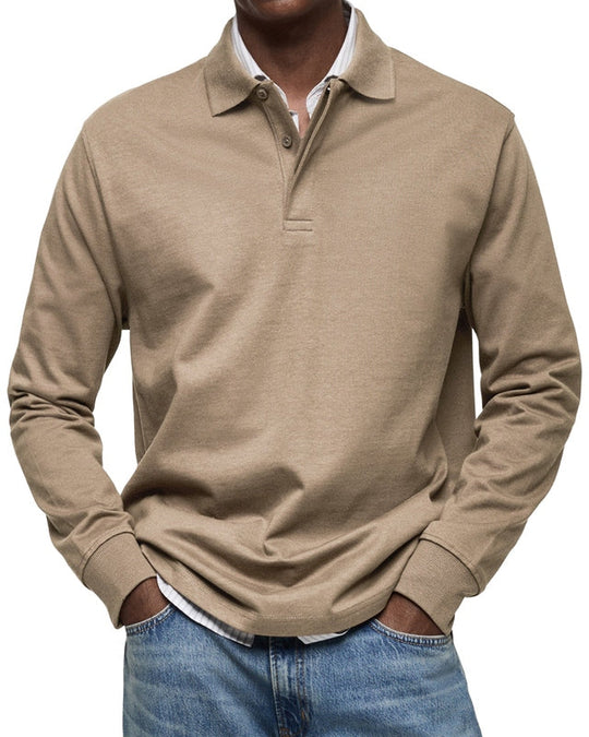 HERRREN CASUAL LANGARM POLOSHIRT – LEICHT ATEMBAR VIELFÄLTIGE FARBAUSWAHL