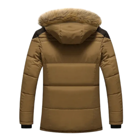 Elegante wattierte Fleece-Winterjacke