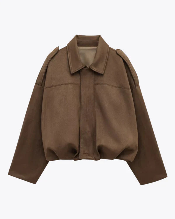 LUMIÈRE | FAUX SUÈDE BOMBERJACKE
