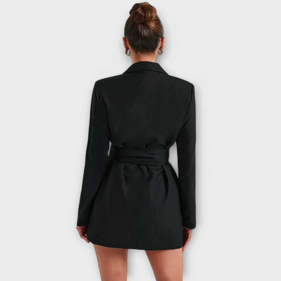 Blazer-Kleid mit V-Ausschnitt