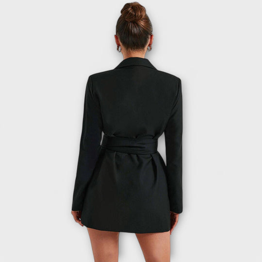 Blazer-Kleid mit V-Ausschnitt