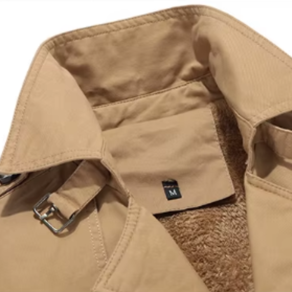 Eleganter wattierter Trenchcoat