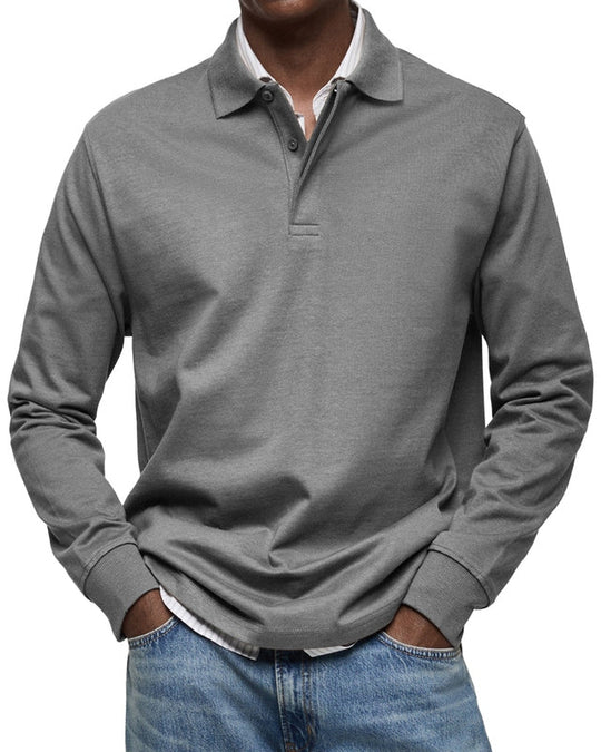 HERRREN CASUAL LANGARM POLOSHIRT – LEICHT ATEMBAR VIELFÄLTIGE FARBAUSWAHL
