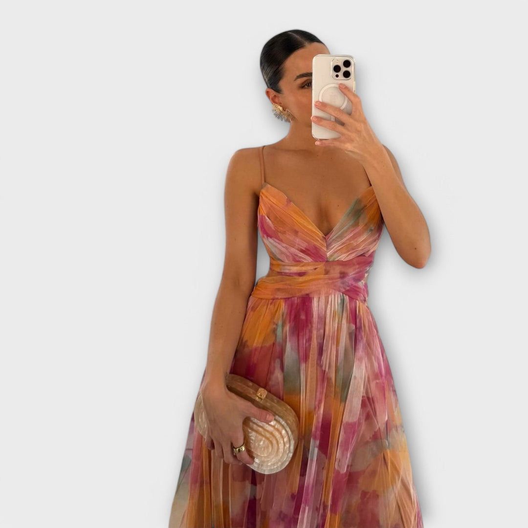 Annai Mesh Maxikleid - Elegant und Figurbetonend