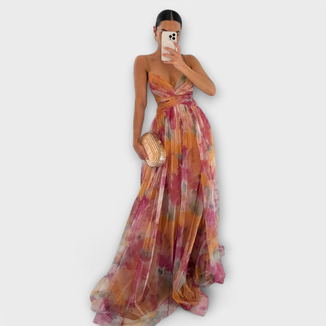 Annai Mesh Maxikleid - Elegant und Figurbetonend