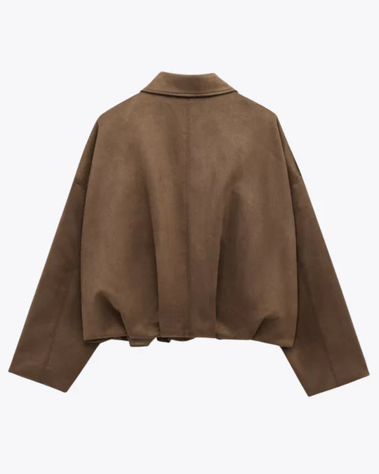 LUMIÈRE | FAUX SUÈDE BOMBERJACKE