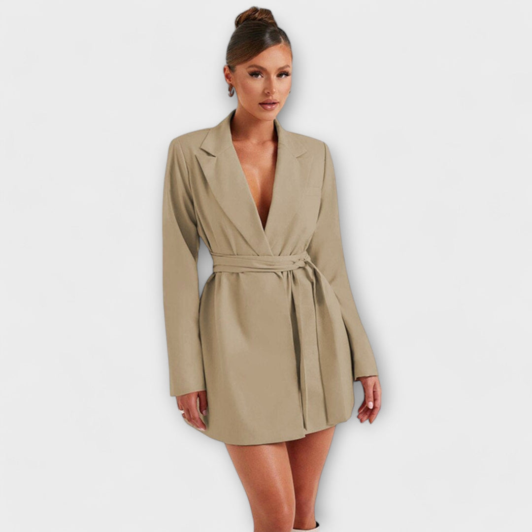Blazer-Kleid mit V-Ausschnitt