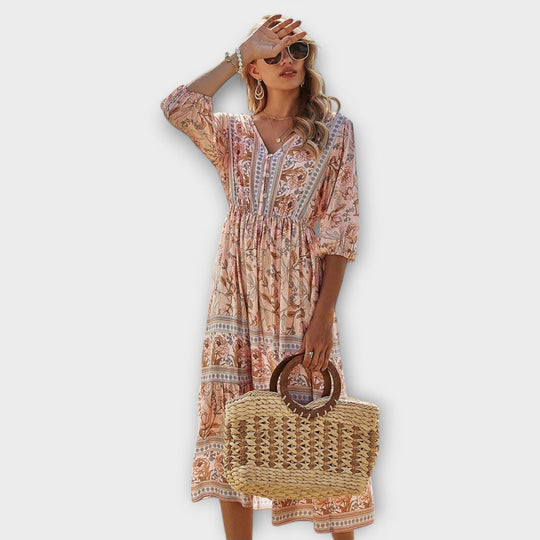Xandra - Elegantes Kleid mit Blumenmuster