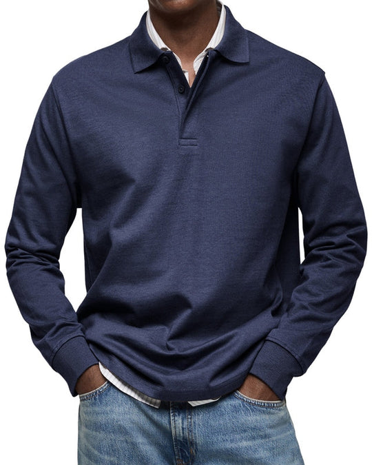 HERRREN CASUAL LANGARM POLOSHIRT – LEICHT ATEMBAR VIELFÄLTIGE FARBAUSWAHL