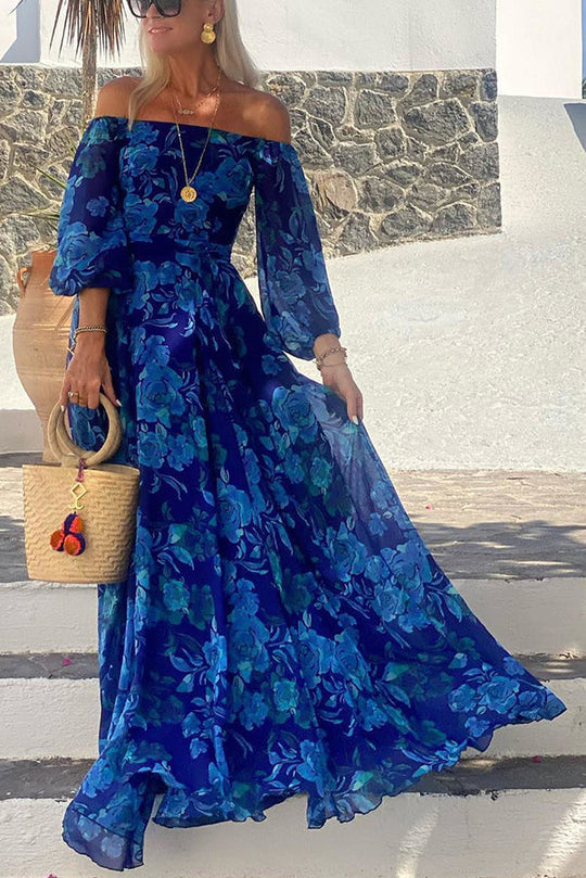 Penelope - Florales Off-Shoulder Maxikleid