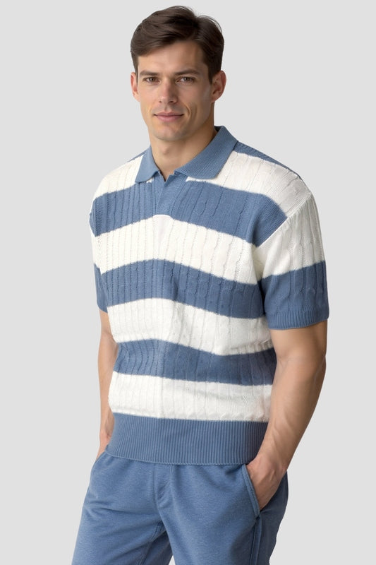WEISSES GESTREIFTES POLOSHIRT – KLASSISCH FRISCH RAFFINIERT