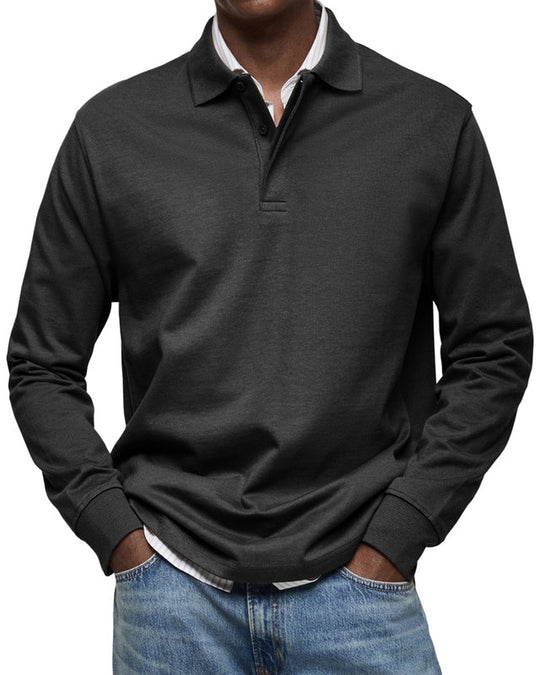 HERRREN CASUAL LANGARM POLOSHIRT – LEICHT ATEMBAR VIELFÄLTIGE FARBAUSWAHL