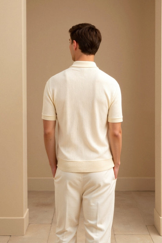 WOLLSTRUKTUR POLO T-SHIRT – ELEGANTES DESIGN FÜR JEDEN ANLASS