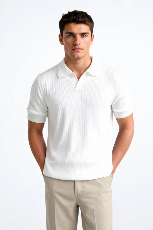GERIPPTE BAUMWOLL-POLOSHIRT – STILVOLLE KOMFORTABLE ELEGANZ