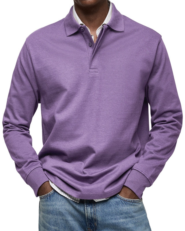 HERRREN CASUAL LANGARM POLOSHIRT – LEICHT ATEMBAR VIELFÄLTIGE FARBAUSWAHL