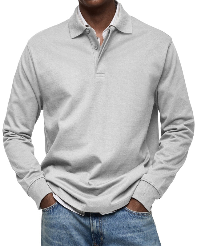 HERRREN CASUAL LANGARM POLOSHIRT – LEICHT ATEMBAR VIELFÄLTIGE FARBAUSWAHL