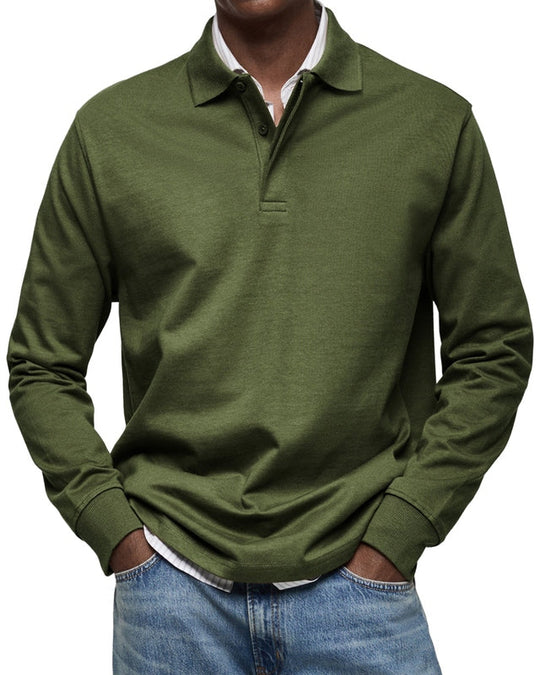 HERRREN CASUAL LANGARM POLOSHIRT – LEICHT ATEMBAR VIELFÄLTIGE FARBAUSWAHL