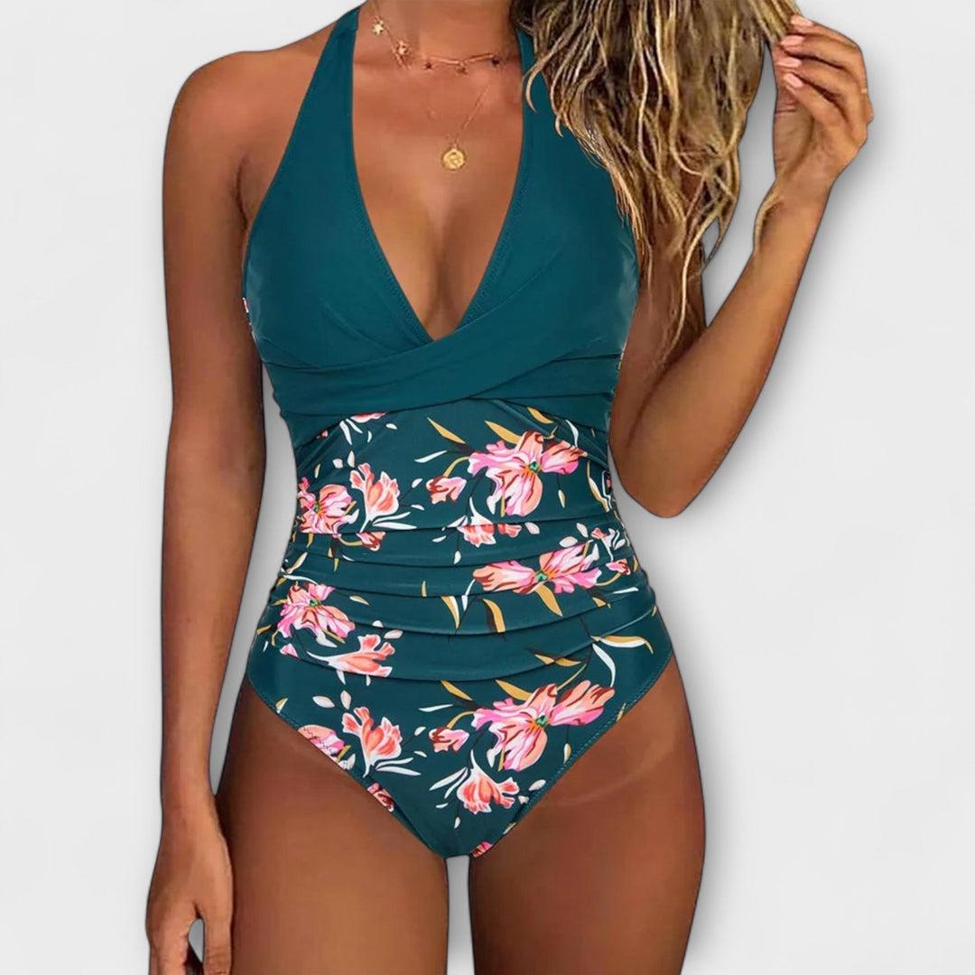 Florenz - Elegantes Badeanzug für Damen mit V-Ausschnitt