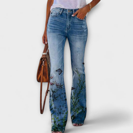 HIKARI - HOSE MIT BLUMEN – ELEGANT KOMFORTABEL STILVOLL