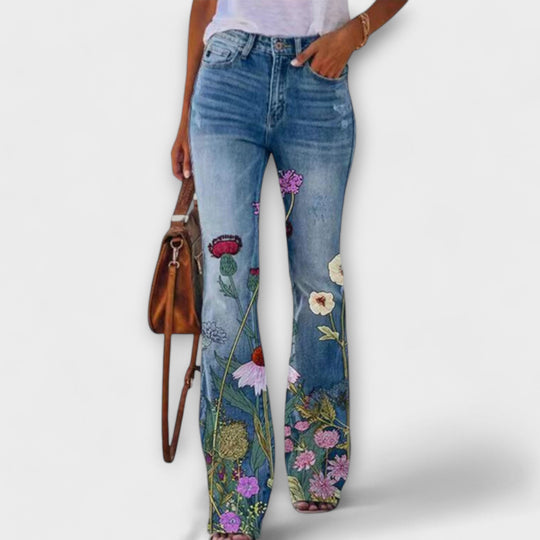 HIKARI - HOSE MIT BLUMEN – ELEGANT KOMFORTABEL STILVOLL