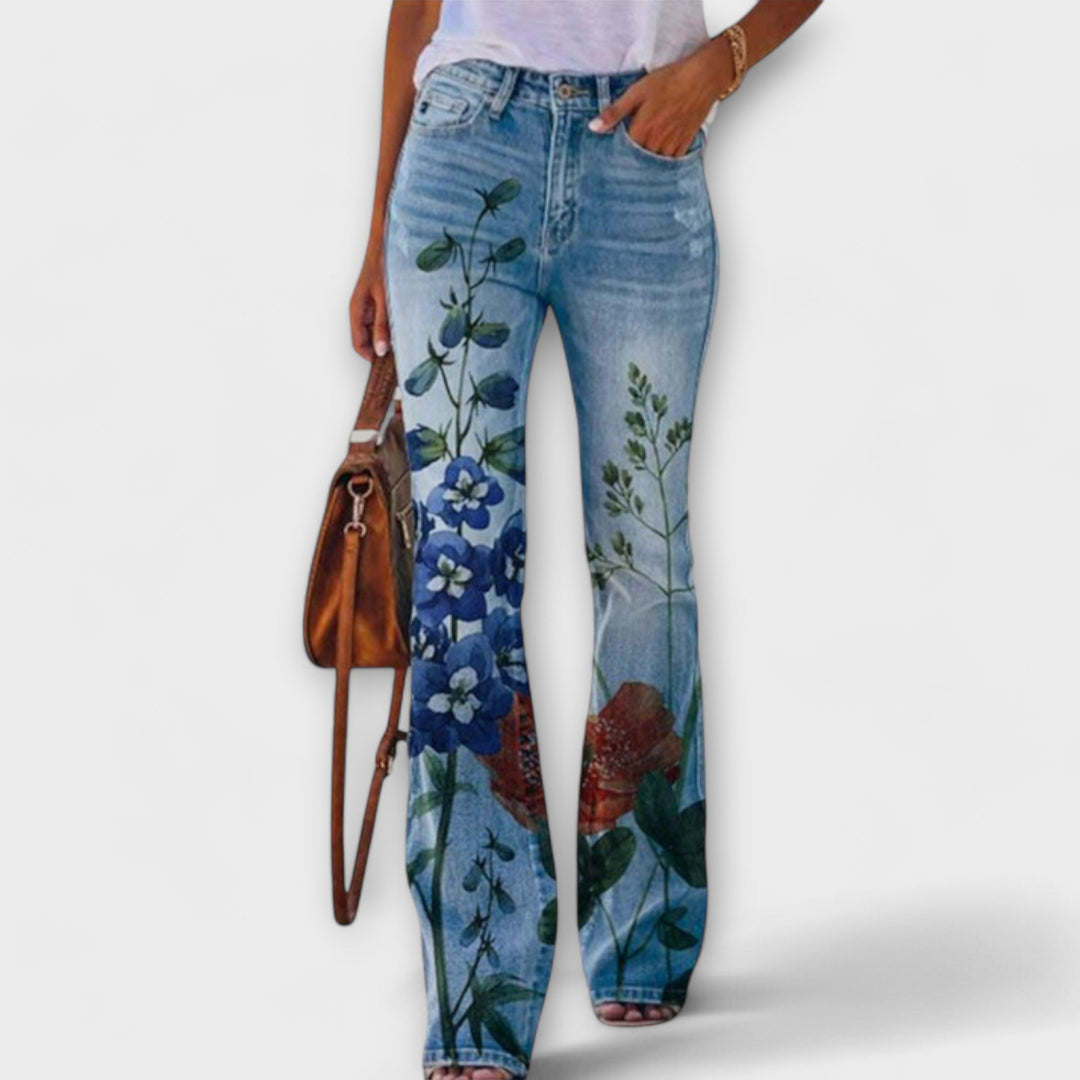 HIKARI - HOSE MIT BLUMEN – ELEGANT KOMFORTABEL STILVOLL
