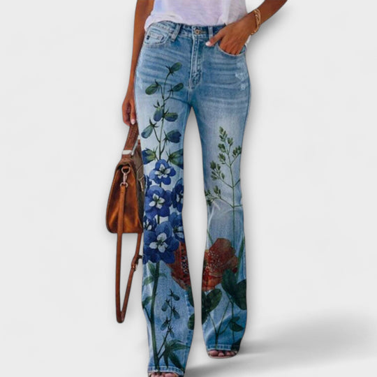HIKARI - HOSE MIT BLUMEN – ELEGANT KOMFORTABEL STILVOLL