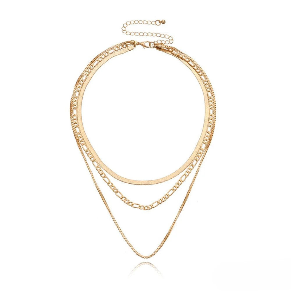 Vintage Goldene 3-teilige Layerkette