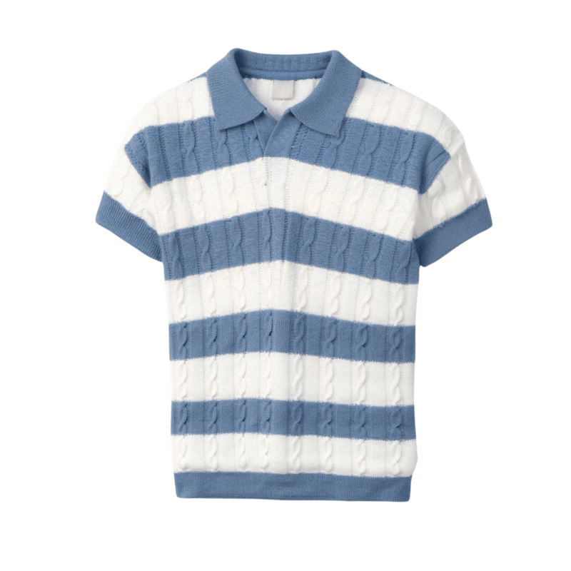 WEISSES GESTREIFTES POLOSHIRT – KLASSISCH FRISCH RAFFINIERT
