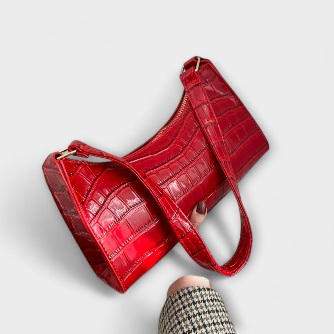 Eline. Glänzende Leder Tasche
