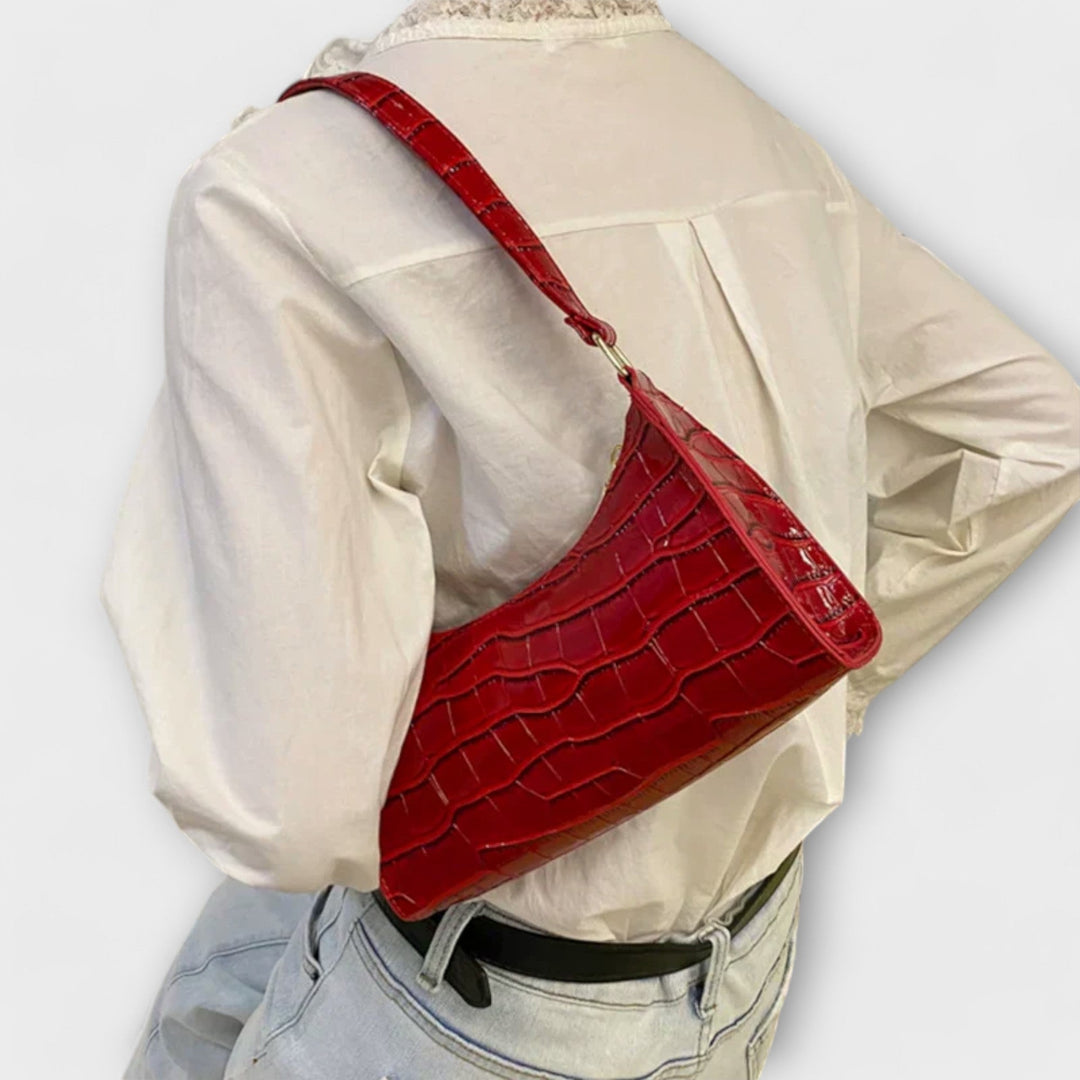 Eline. Glänzende Leder Tasche