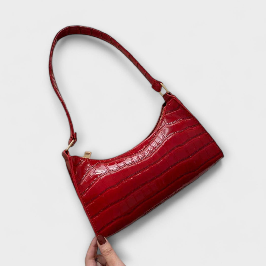 Eline. Glänzende Leder Tasche