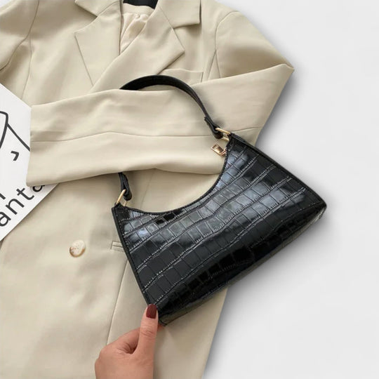 Eline. Glänzende Leder Tasche