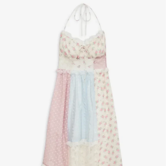 CYRILLE – ELEGANTES PATCHWORK MAXIKLEID