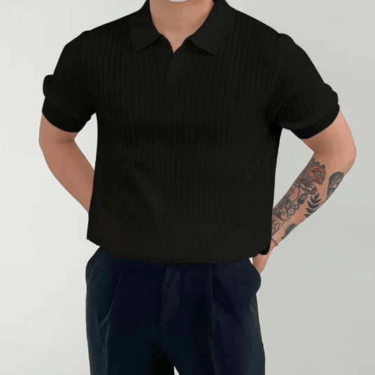 GERIPPTE BAUMWOLL-POLOSHIRT – STILVOLLE KOMFORTABLE ELEGANZ
