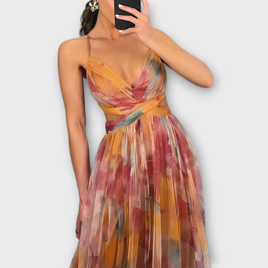 Annai Mesh Maxikleid - Elegant und Figurbetonend