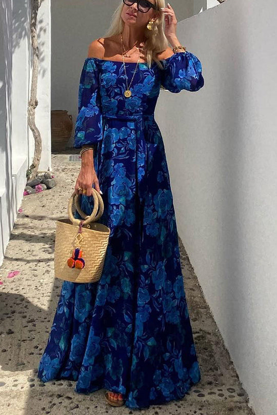Penelope - Florales Off-Shoulder Maxikleid