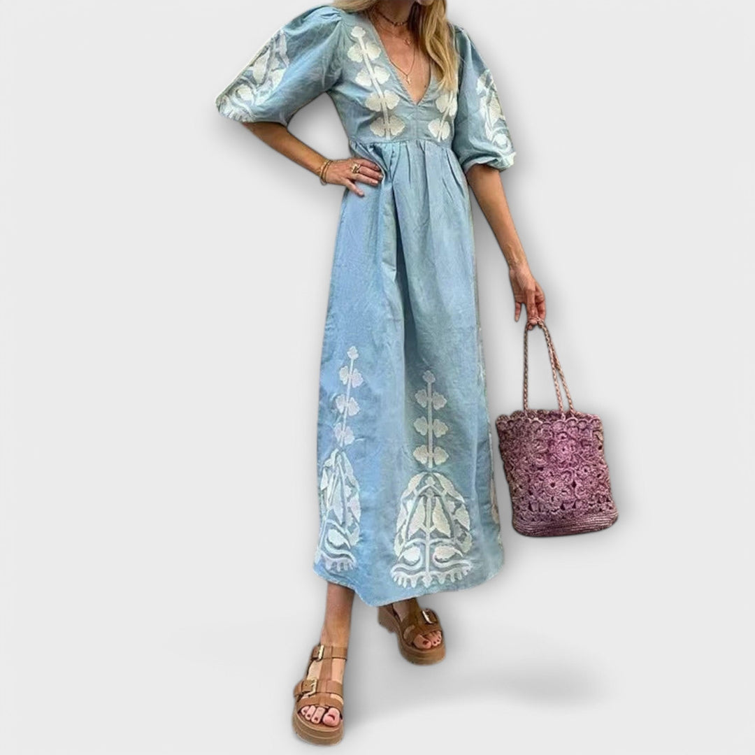 Bedrucktes Kleid für mühelose Eleganz